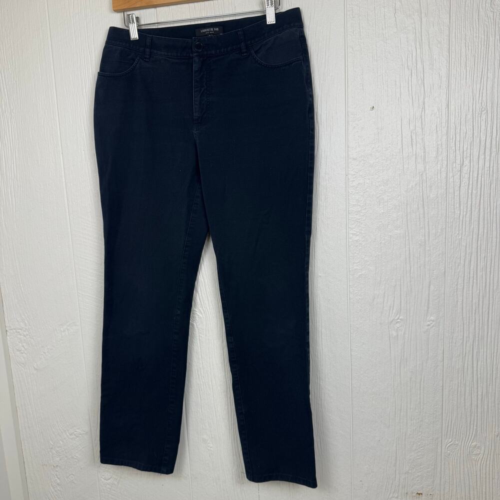 Lafayette 148 New York Women's Blue Pants Size 8 Cotton Blend Casual Career - Picture 8 of 8